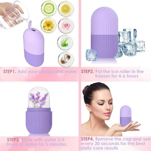 Ice Roller & Gua Sha Facial Massager Set - detail