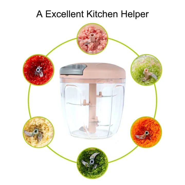 Large Speedy Chopper, original Speedy Chopper, Garlic Chopper, Household Mincer/blender Machine, Manual Hand Pull Rope Grinder Kitchen