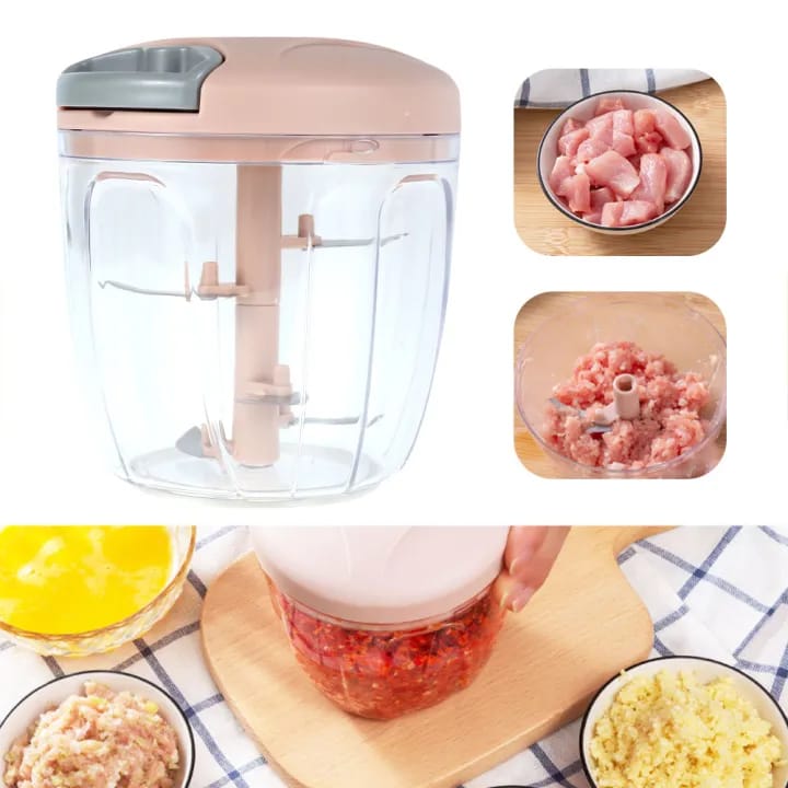 Large Speedy Chopper, original Speedy Chopper, Garlic Chopper, Household Mincer/blender Machine, Manual Hand Pull Rope Grinder Kitchen
