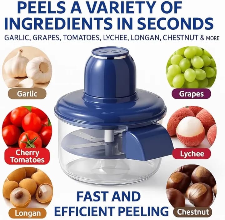 Automatic Peeling Tool for Grapes, Cherry Tomatoes, Garlic & More | Portable, Fast & Easy Kitchen Gadget